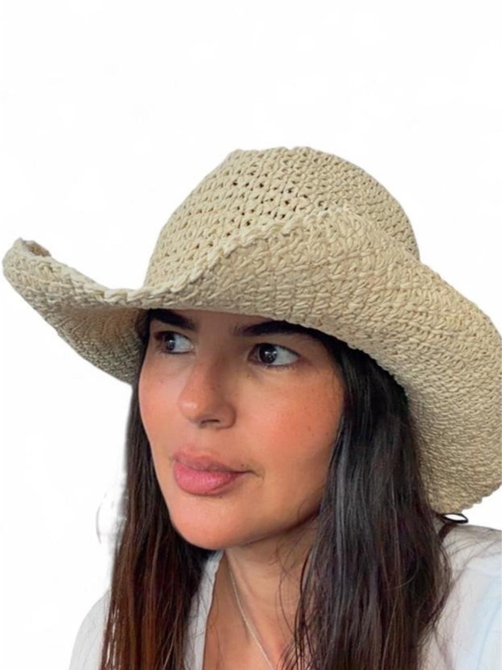 Betsey Johnson Beige Woven Sun Hat